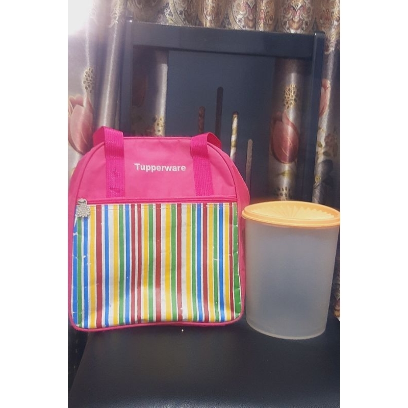 Paket Tupperware murah preloved toples kerupuk bonus tas