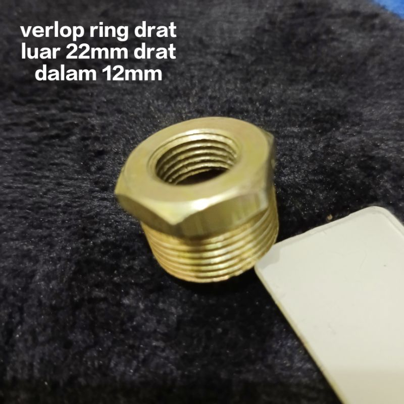 Nepel stik semprot/spraygun sambungan drat luar 22 mm drat dalam 12 mm