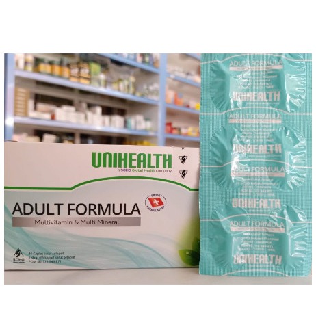 Adult Formula Unihealth Multi Vitamin Nutrisi Energi Untuk Dewasa lansia 30 Kaplet