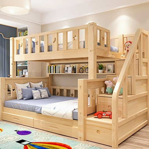 tempat tidur tingkat ranjang tingkat kayu jati