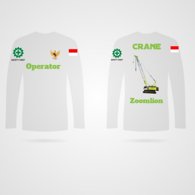 Kaos pria operator muda kaos operator crane