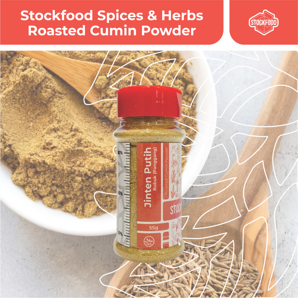 

Roasted Cumin Powder / Jinten Putih Bubuk Panggang - Stockfood Spices & Herbs Bottle Pack