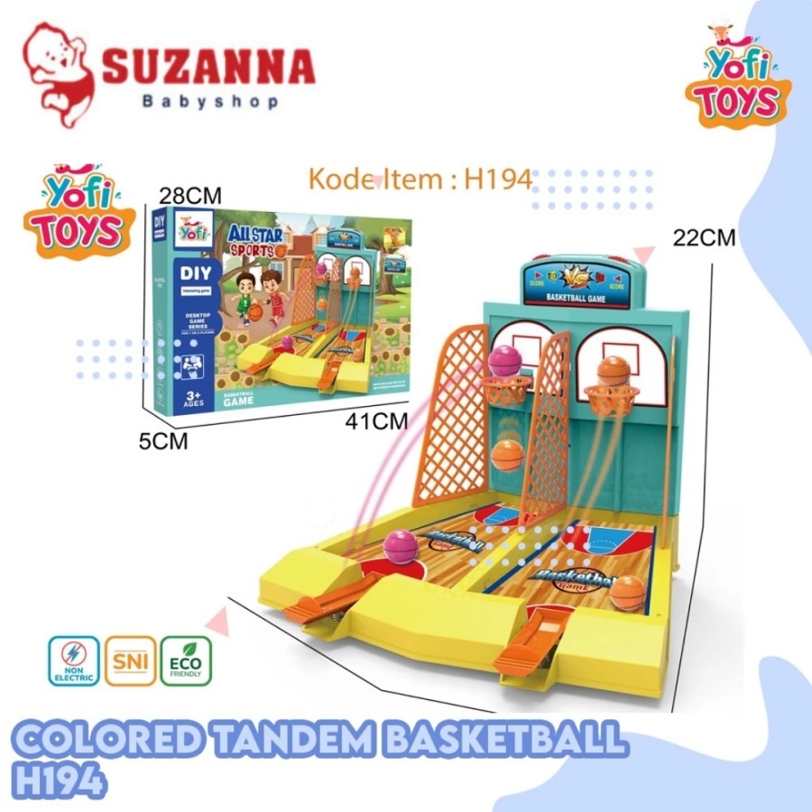 YOFI TOYS H -194 COLORED TANDEM BASKETBALL non Electric