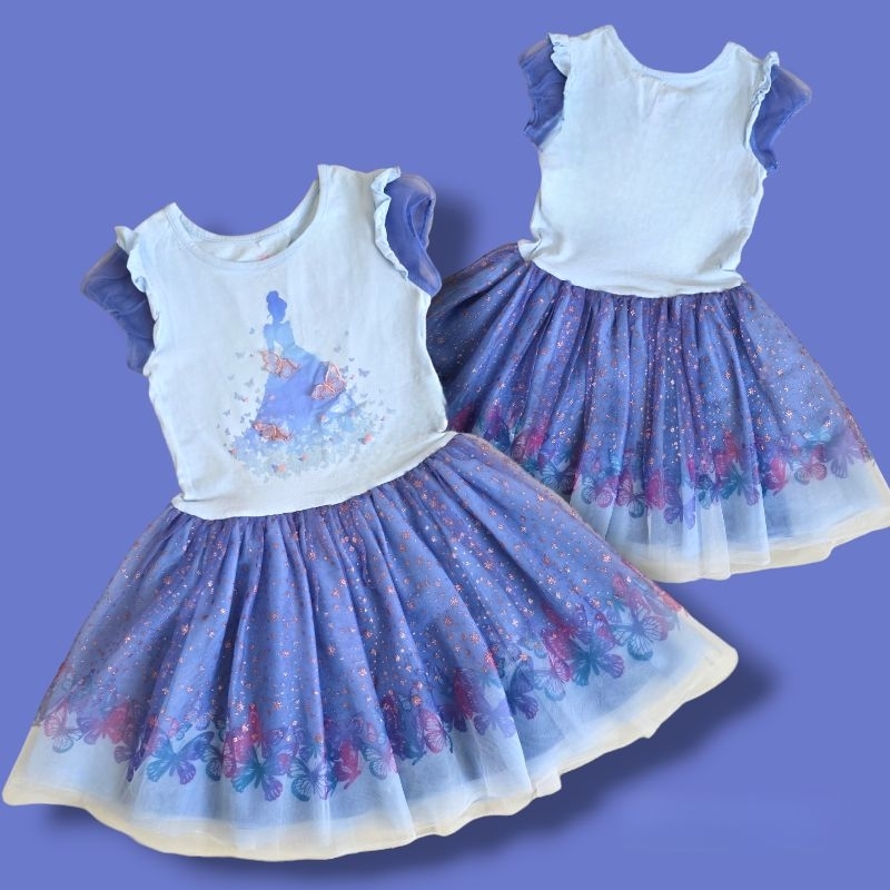 MM Preloved l dress pesta anak cinderella merk Disney Princess size 6