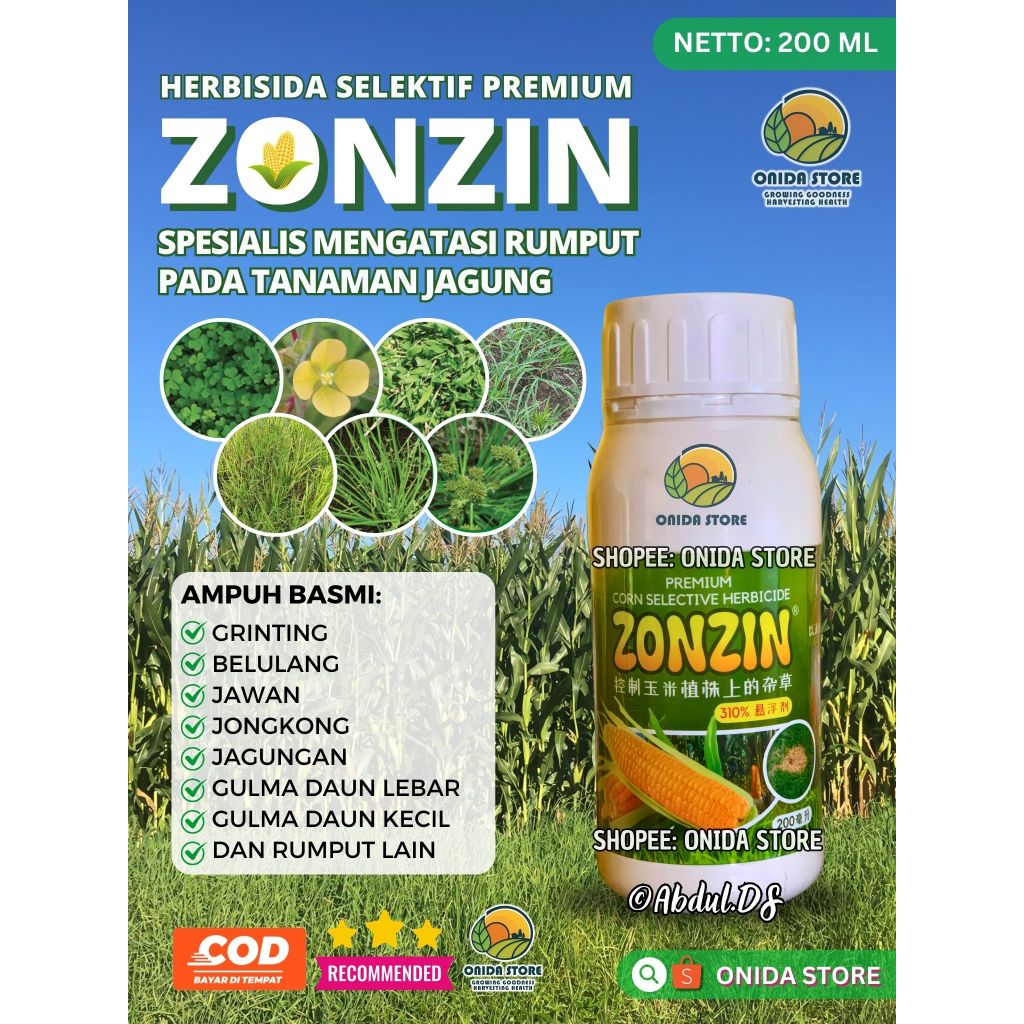 ZONZIN - HERBISIDA SELEKTIF TANAMAN JAGUNG MENGATASI RUMPUT MEMBANDEL PADA TANAMAN JAGUNG