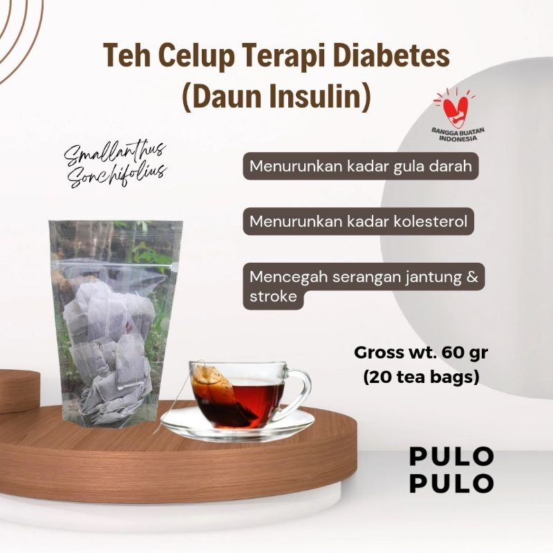 

Teh Celup Terapi Diabetes (Daun Insulin), Suplemen Herbal, Smallanthus Sonchifolius