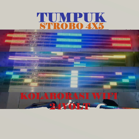 Lampu led variasi hiasan kaca mobil Kolaborasi 4x5 TUMPUK WIFI 24volt