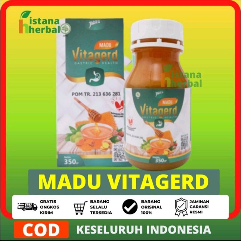 PROMO  MADU VITAGERD Asli Original Obat Herbal Asam Lambung Gerd Mag Kronis
