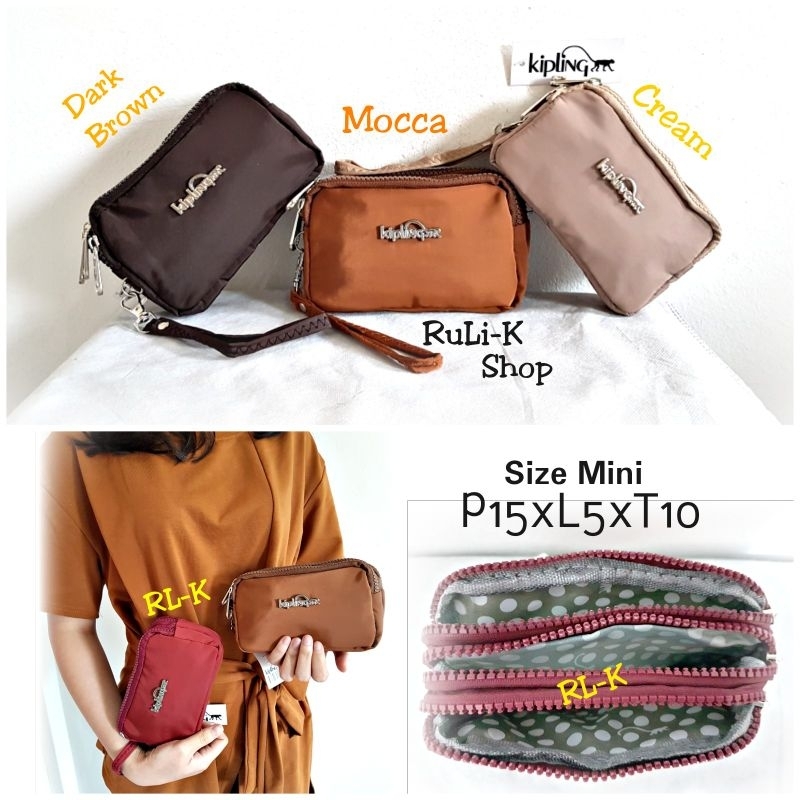 Dompet Koin Modis Kipling 3 sleting DK 09