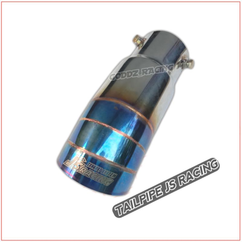 Knalpot Mobil Buntut Ujung Knalpot Variasi JS Racing Full Stainless Sistem Pemasangan Baud