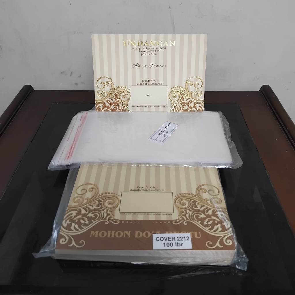 UNDANGAN ERBA 2212 KOSONGAN TERMASUK OPP PLASTIK ISI 100