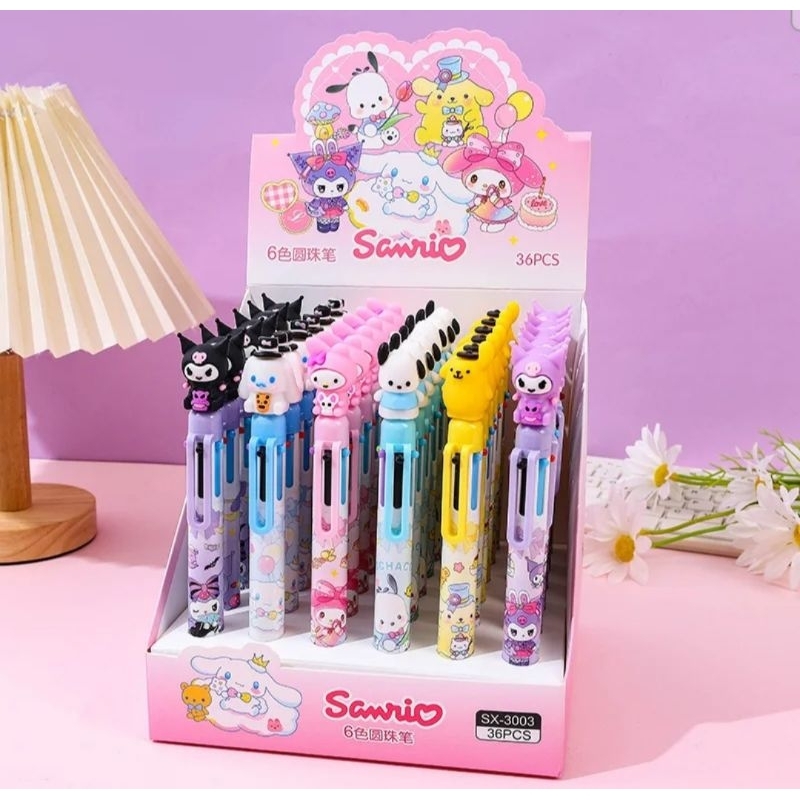 

Lovely- Pulpen 6 warna cinnamoroll kuromi sanrio set isi 6
