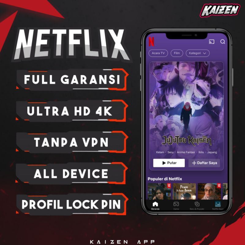 NETFLIX PREMIUM PRIVATE MURAH 4K