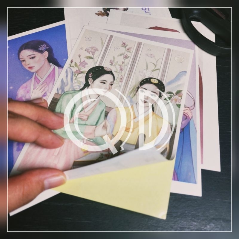 

isi 5 lembar stiker kertas girl hanbook sticker doff ukuran A6 random