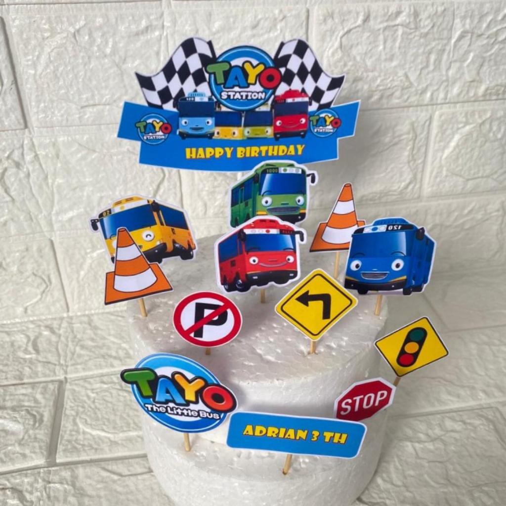 Topper Ulang Tahun Tayo / Topper Cake Tayo