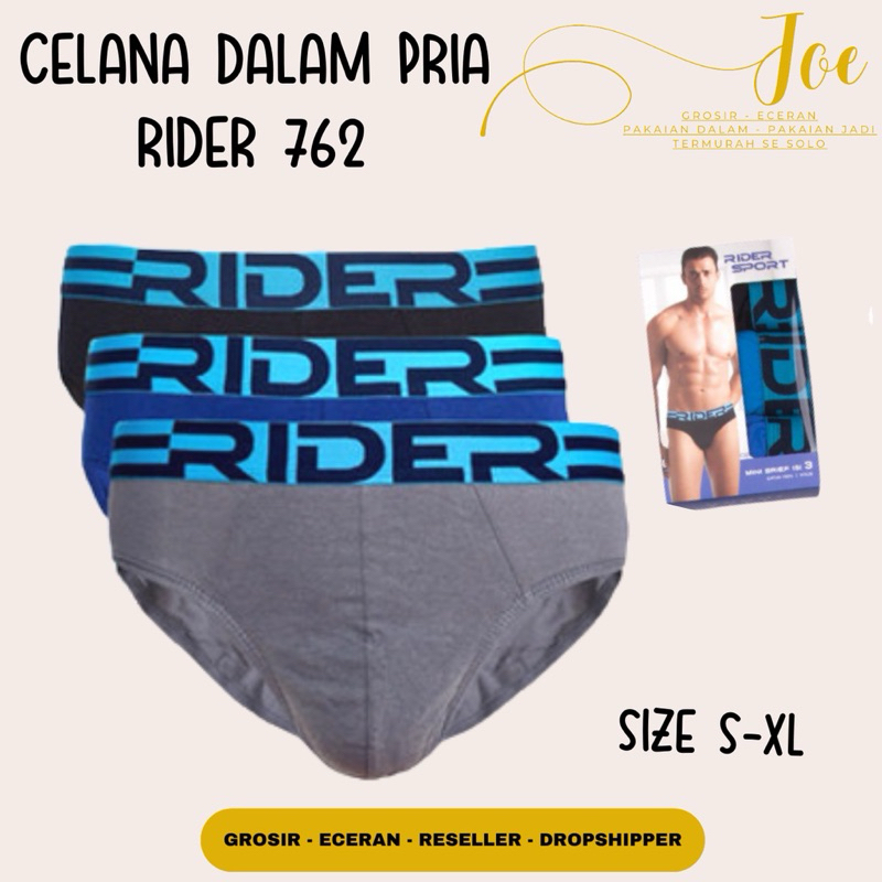 CELANA DALAM RIDER SPORT 762B isi 3 - Celana Dalam Pria - CD Rider Sport