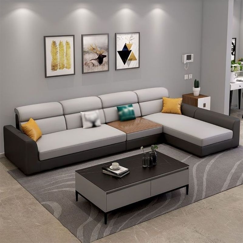 Sofa L Shape Sofa Letter L Sofa Kulit Berkualitas Sofa Mewah Dan Elegant