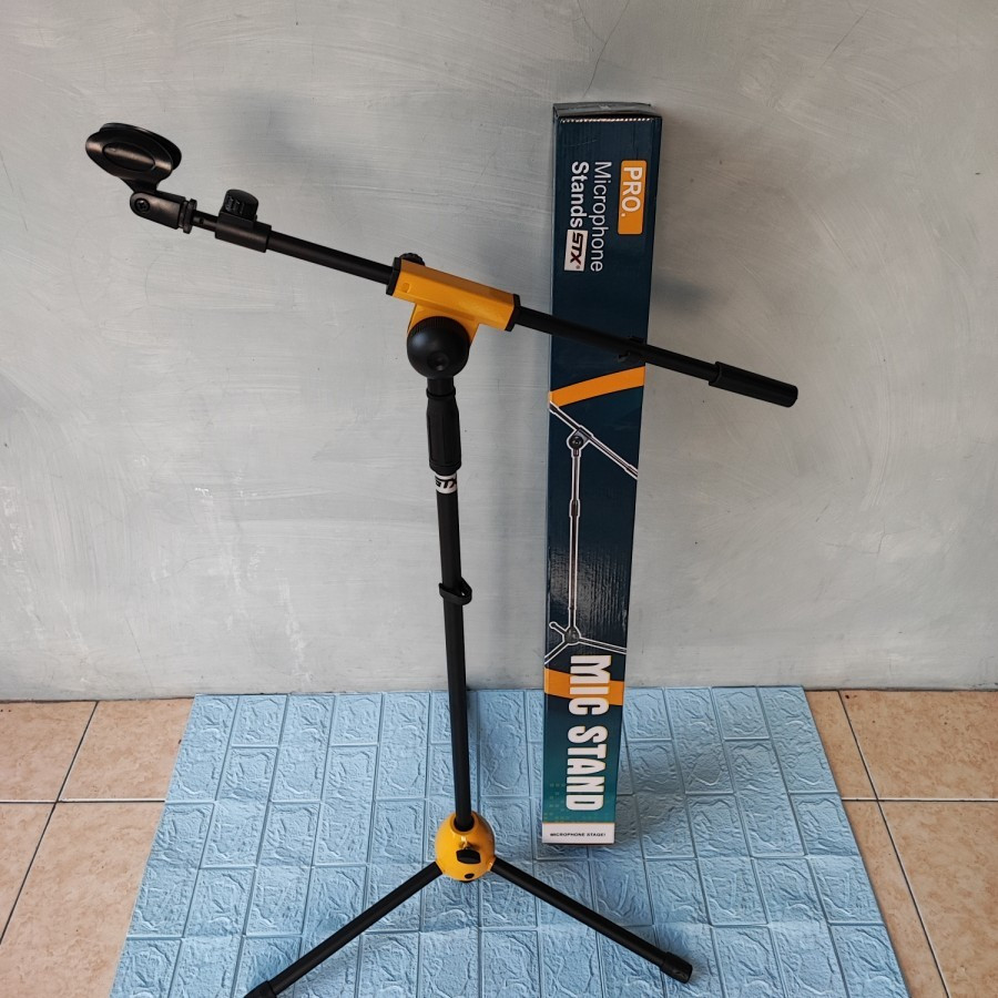 STX Stand Mic Panjang Full Besi Tripod Stand Microphone Besi