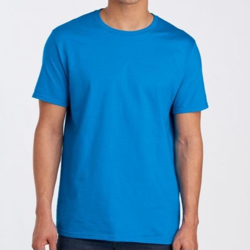 Kaos Polos Cotton Combed 30S Warna Biru Turkis