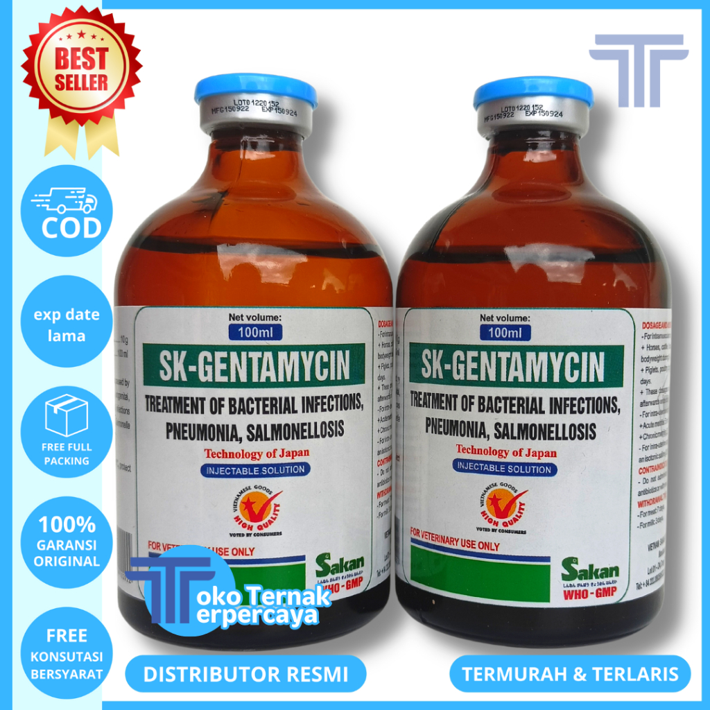 SK GENTAMYCIN 100 ML - Antibiotik Hewan - Seperti GENTAJECT GENTA 100