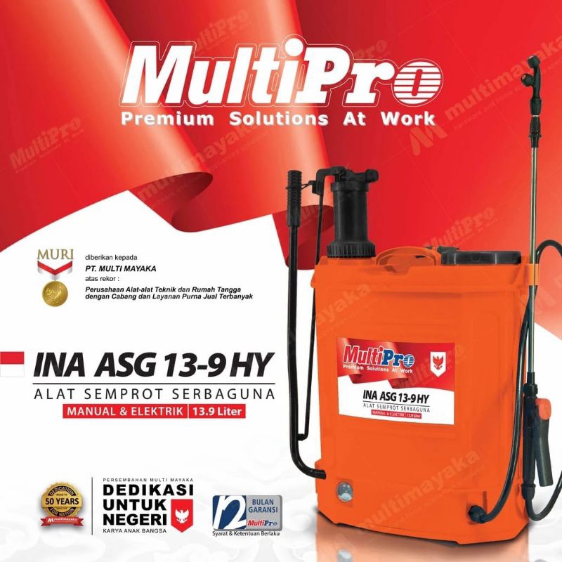 Alat Semprot Hama Serbaguna MULTIPRO INA ASG 13-9 HY / Multipro Semprot Hama Elektrik/Manual INA ASG