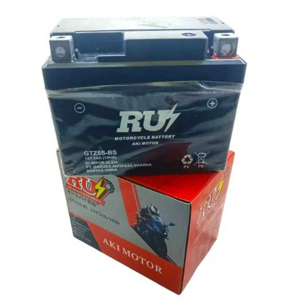 Aki kering Accu RUI GTZ5 murah bagus GTZ5s honda beat FI vario mio supra x 125& dll GTZ 5s YTZ5