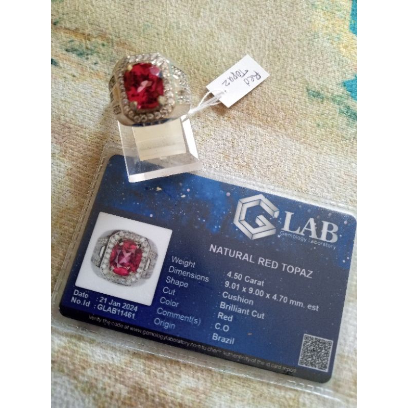 Natural Red Topaz Brazil