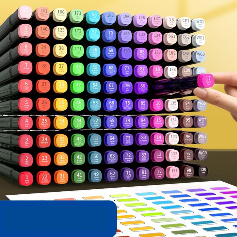 262Pcs Warna Dual Tip Marker Spidol Umum General Marker Set Animation Markers / Sketch Twin Market