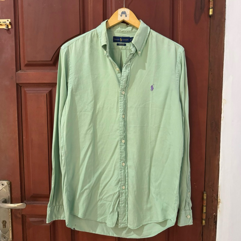 Polo Ralph Lauren Kemeja Sage Green Beach Twill Preloved