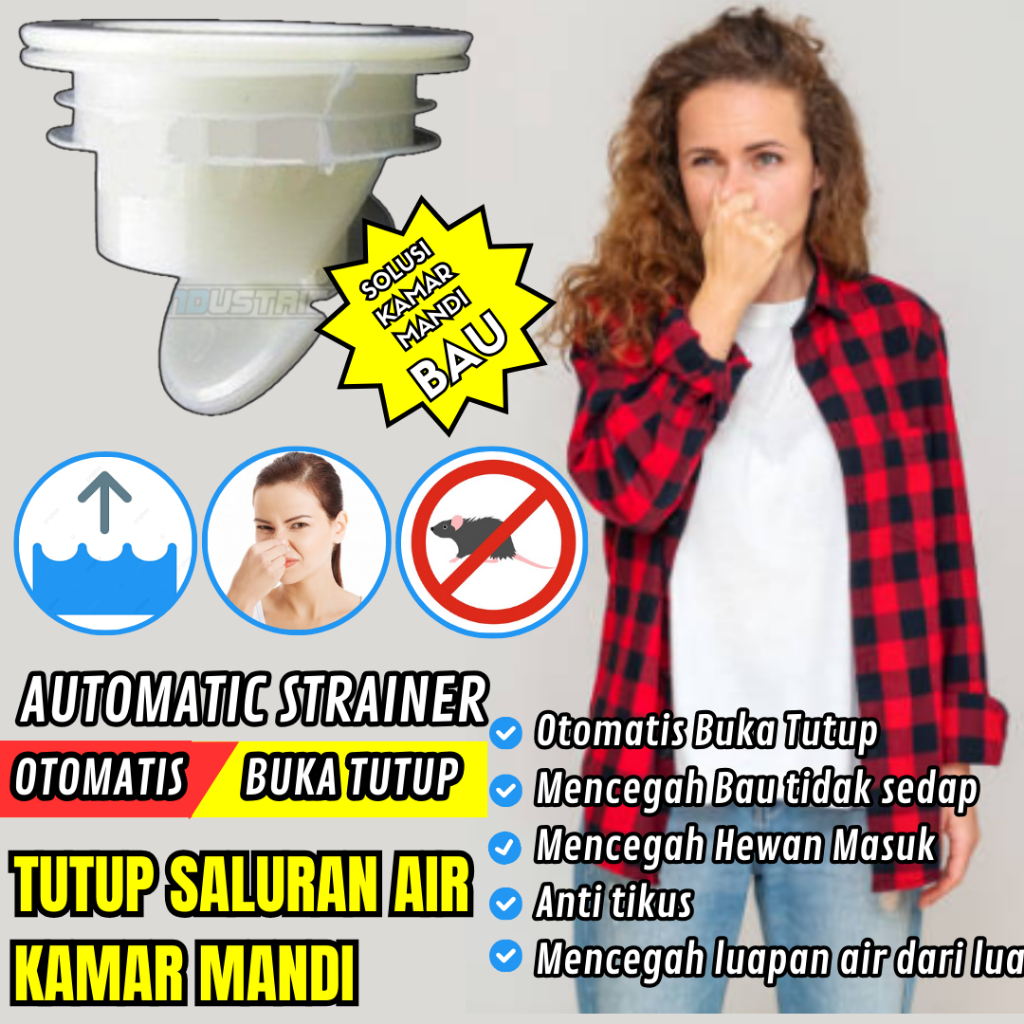 Tutup saluran air otomatis Cegah Binatang Masuk Drainase kamar mandi