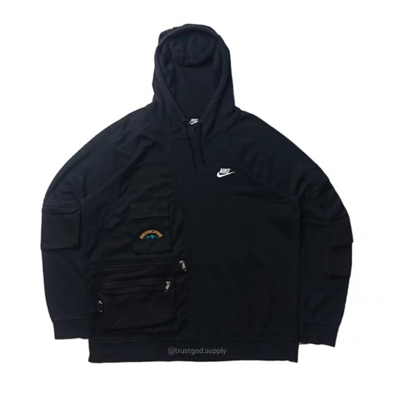 REWORKED NIKE VEST HOODIE
