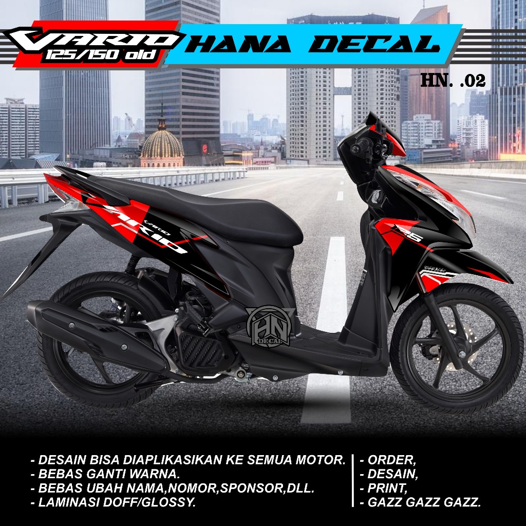 Variasi Stiker Decal Vario 125-150 Old Full body Full modif HN