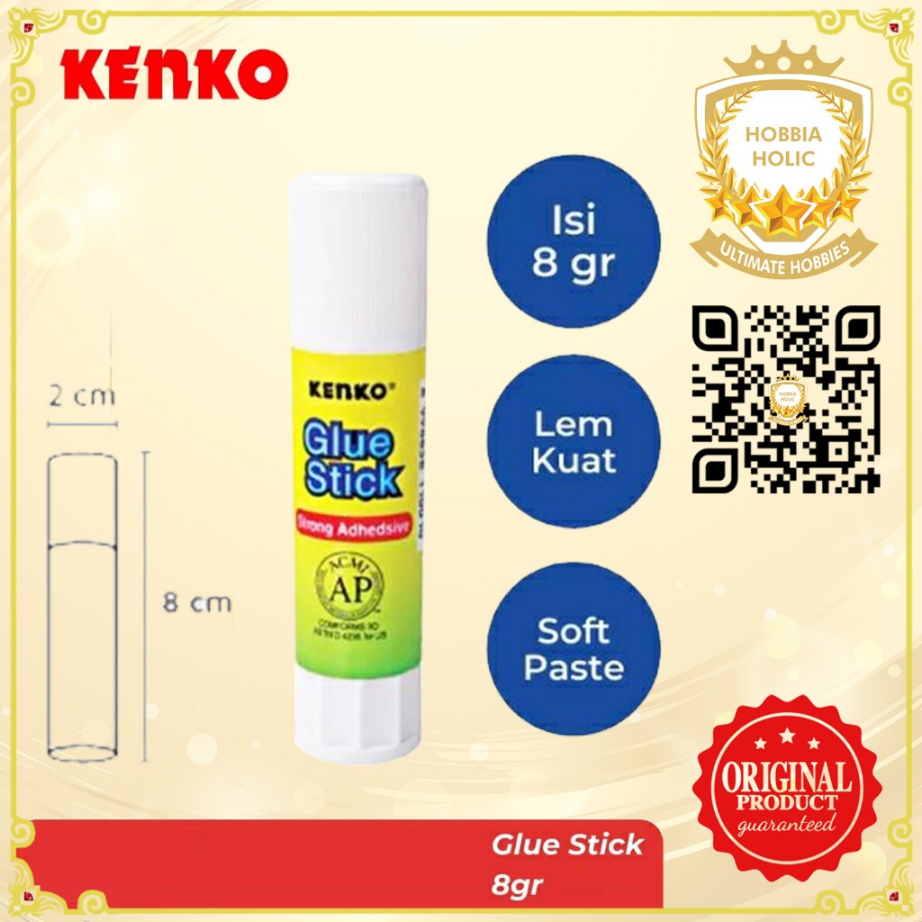 

Lem Kertas Glue Stick Kenko 8 gr GS01 Kecil