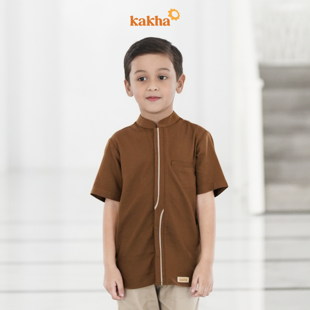 Kakha x Alyssa Soebandono - Sarimbit Keluarga Kapuas (A) / Baju couple keluarga / Sarimbit Keluarga / Baju muslim couple-Koko Anak Pendek