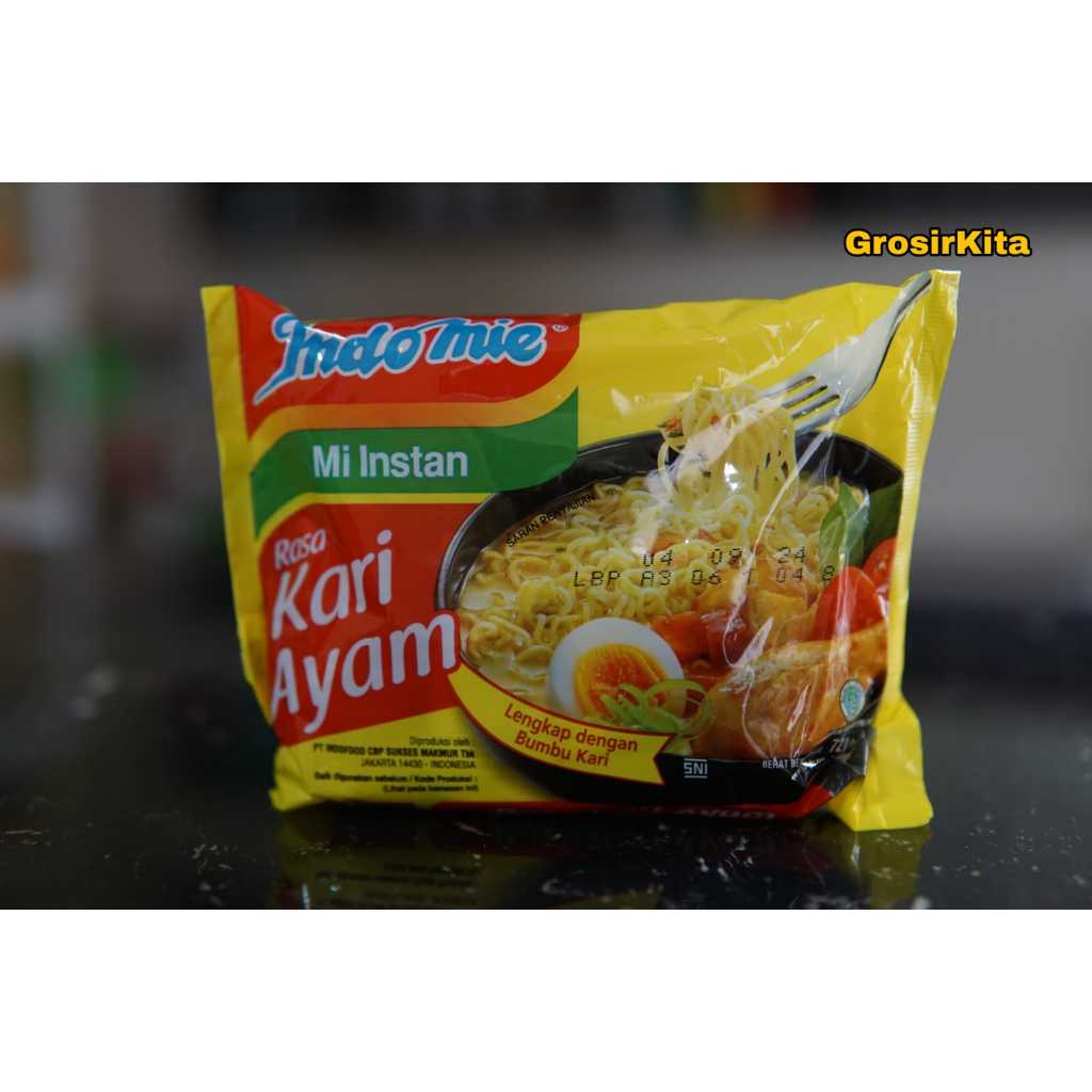 

Indomie Kari Ayam - Mi Instan kuah rasa kari ayam 72gram