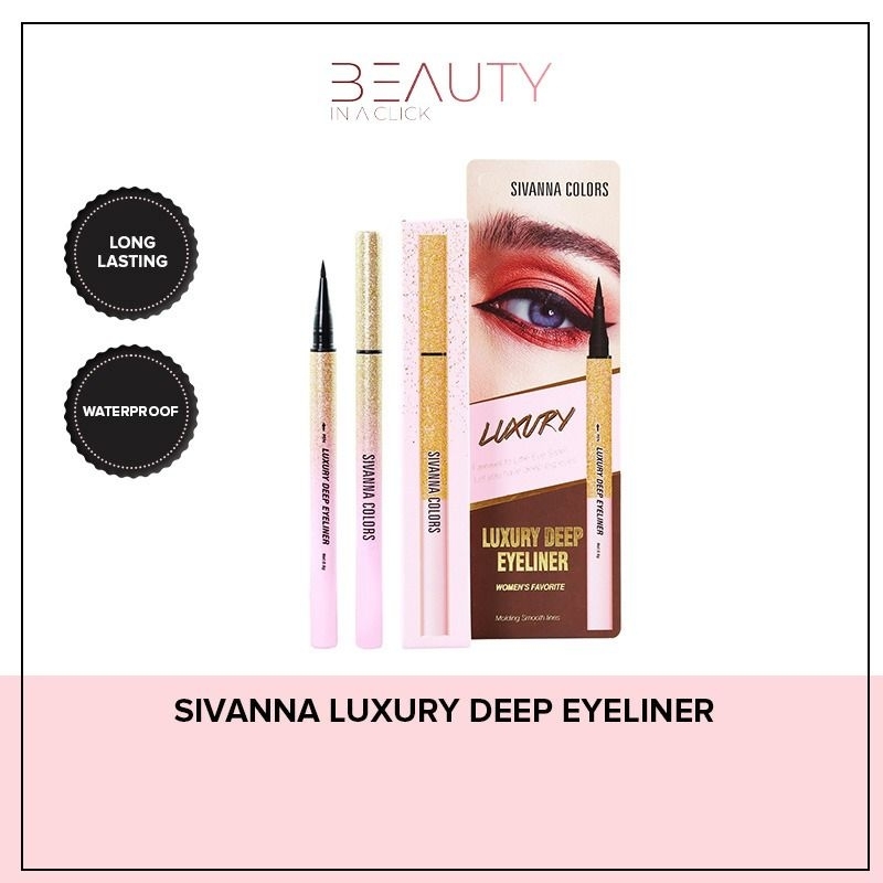 SIVANNA Eye Liner - Luxury Deep Eyeliner  ES8008 Waterproof Tahan Lama