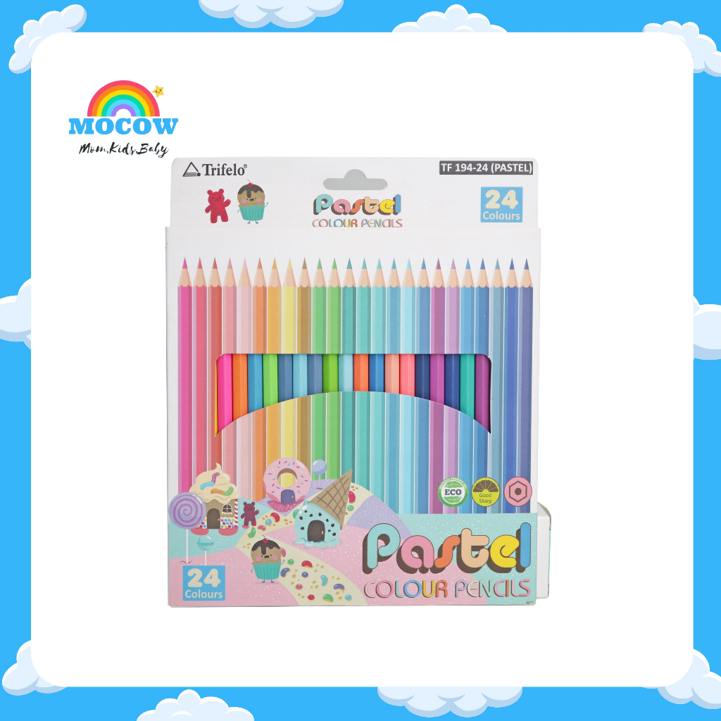 

pensil warna 24 trifelo / pensil warna isi 24 / pensil warna pastel