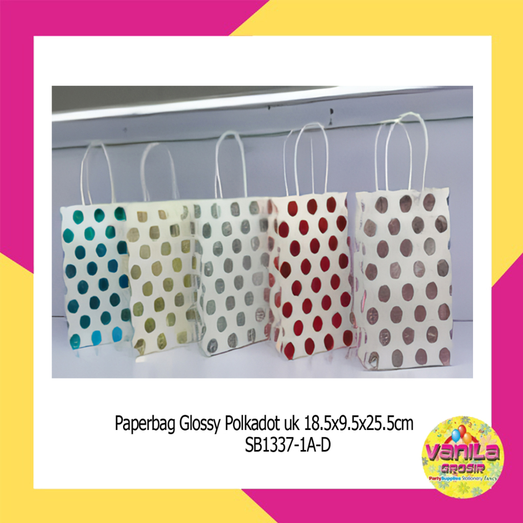 

(1Pcs) Paperbag Kertas Ukuran Medium, goodie bag, gift bag, tas kado ultah, tas kertas