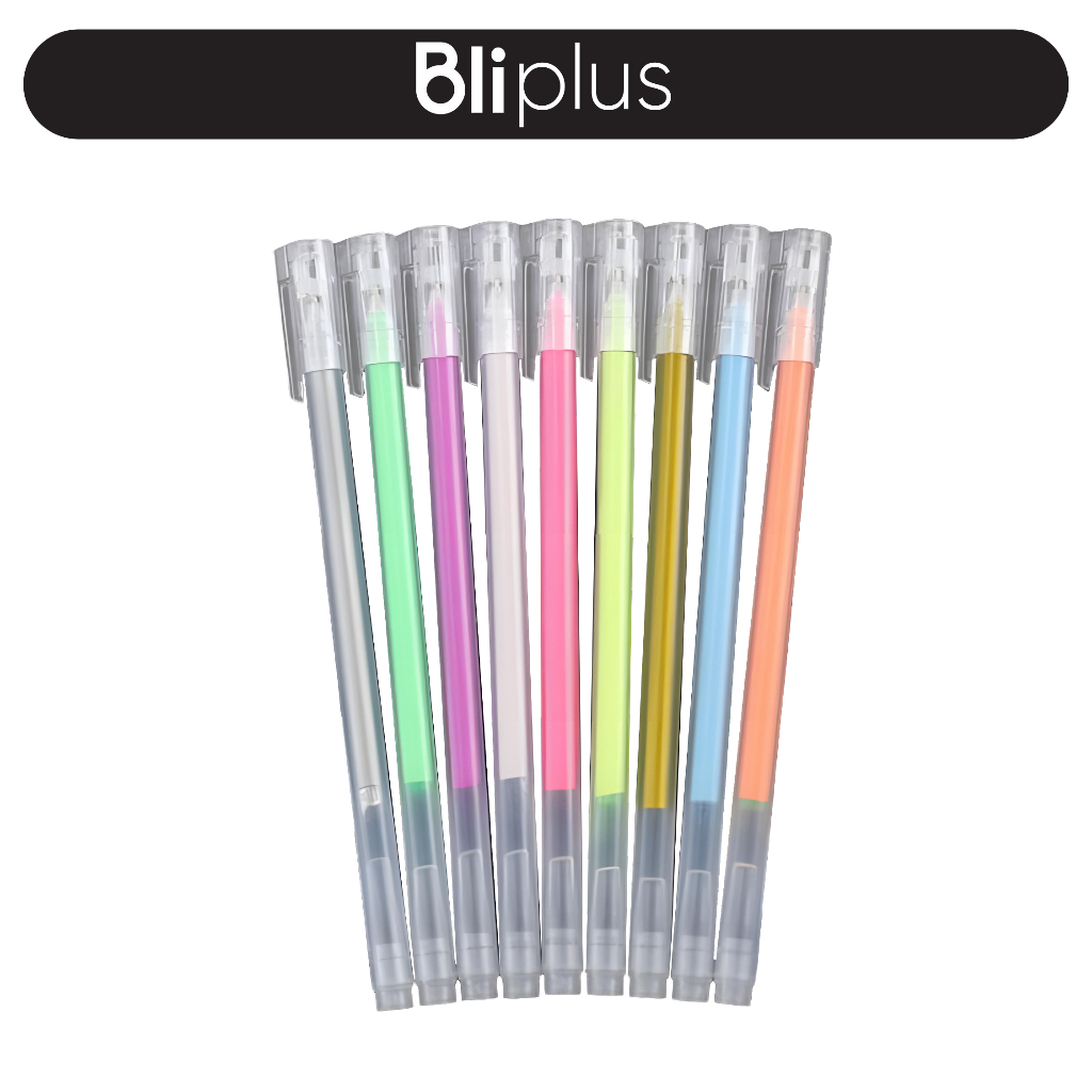 

Pena Gel Glitter 0.5mm Standard Pulpen Gel Warna Warni Bolpoin Cair Alat Tulis ATK013