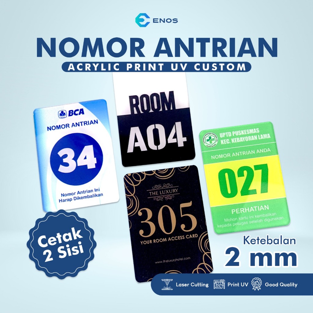 

NOMOR ANTRIAN CUSTOM AKRILIK 2MM PRINT UV ANTI AIR / NOMER KAMAR KOST PENGINAPAN HOTEL RUMAH SAKIT BANK PUSKESMAS USAHA