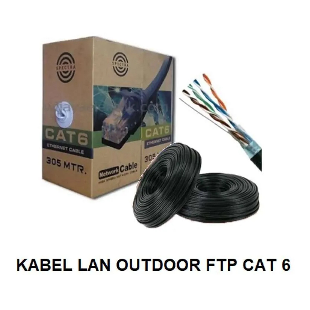 SPECTRA CAT6 Kabel LAN OUTDOOR Cat6 FTP (Meteran)