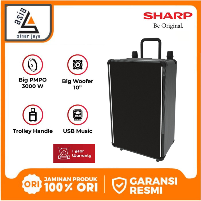 SHARP Speaker Trolley Series CBOX-TR10CBL