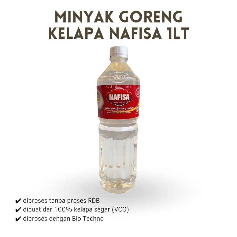 

MINYAK GORENG KELAPA 1LT / NAFISA MINYAK GORENG SEHAT / MINYAK JSR