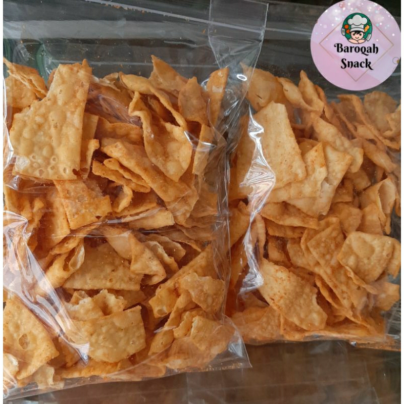 

KERIPIK PANGSIT 1/2KG(500GR)/KERIPIK BAWANG/SNACK KILOAN