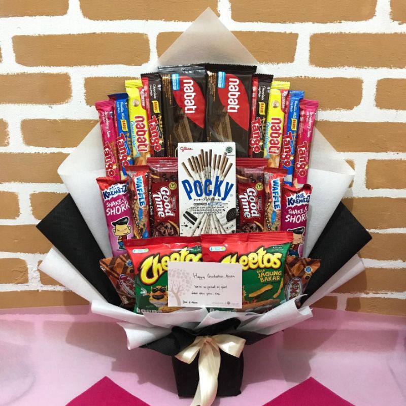 

DISKON BRANDS FESTIVAL BP45 READY STOCK BISA KIRIM DI HARI YANG SAMA BOUQUET SNACK BUCKET SNACK BUKET MAKANAN SNACK BUKET gas