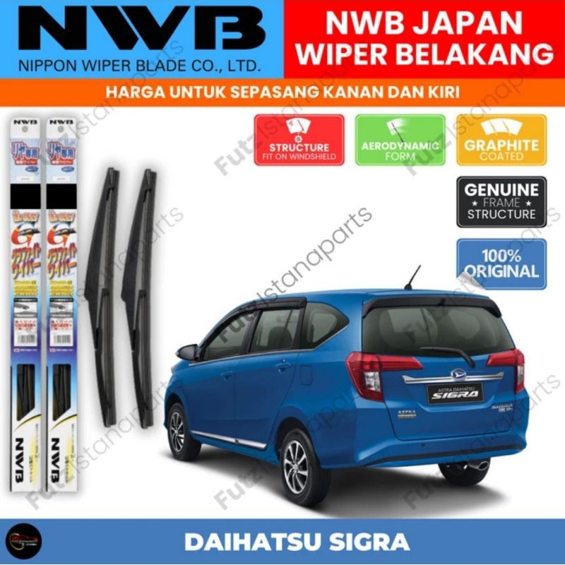 Wiper Belakang Daihatsu Sigra Original Merk NWB Japan