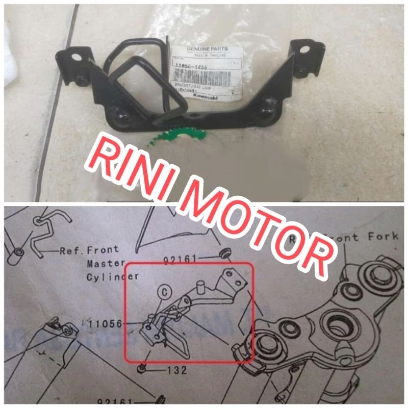 breket braket lampu depan ER6N ER6 N Original