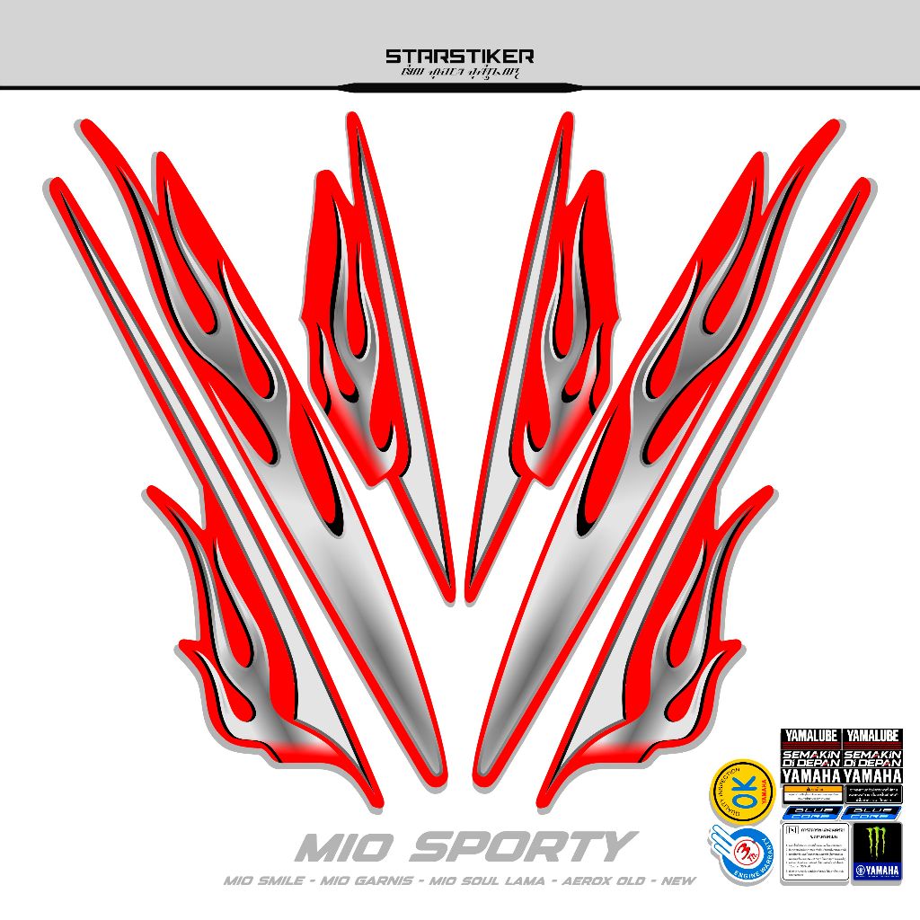 striping MIO SPORTY / setiker motor / striping motor / variasi body motor / lapisan body motor / sko
