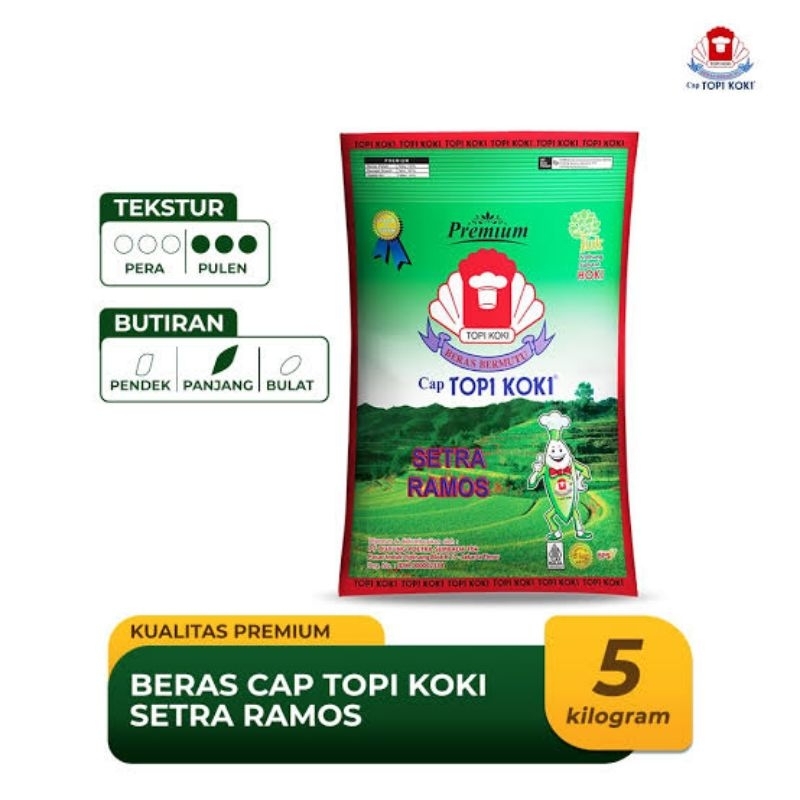 

BERAS setra ramos cap TOPI KOKI - 5 Kg