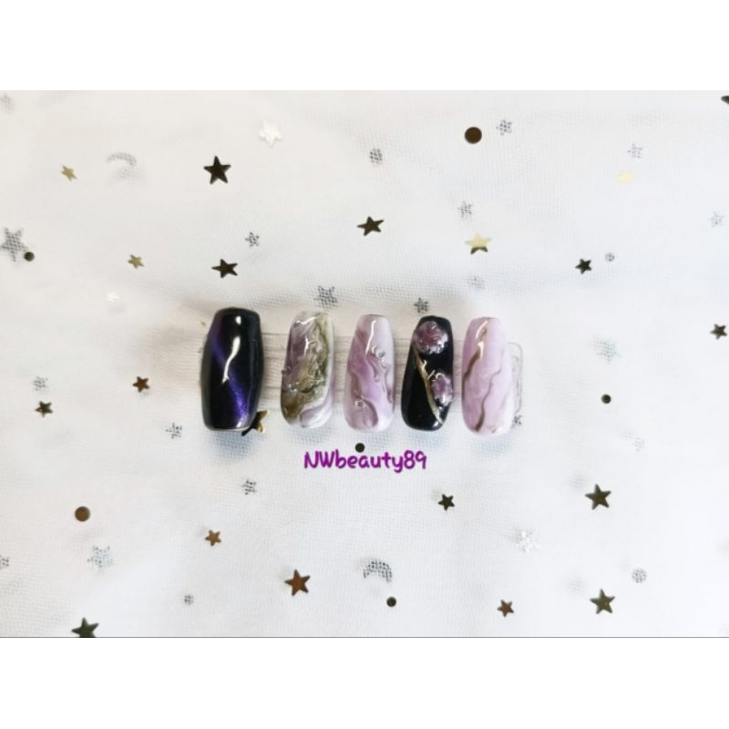 Kuku Palsu/ Kuku Palsu Marble/ Marble Nail/ Press On Nail/ Hanmade/ Custom Press On Nail/ Custom Pre